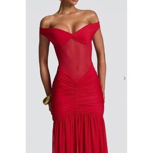 Babyboo Alaia Maxi Dress Red Medium New With Tags